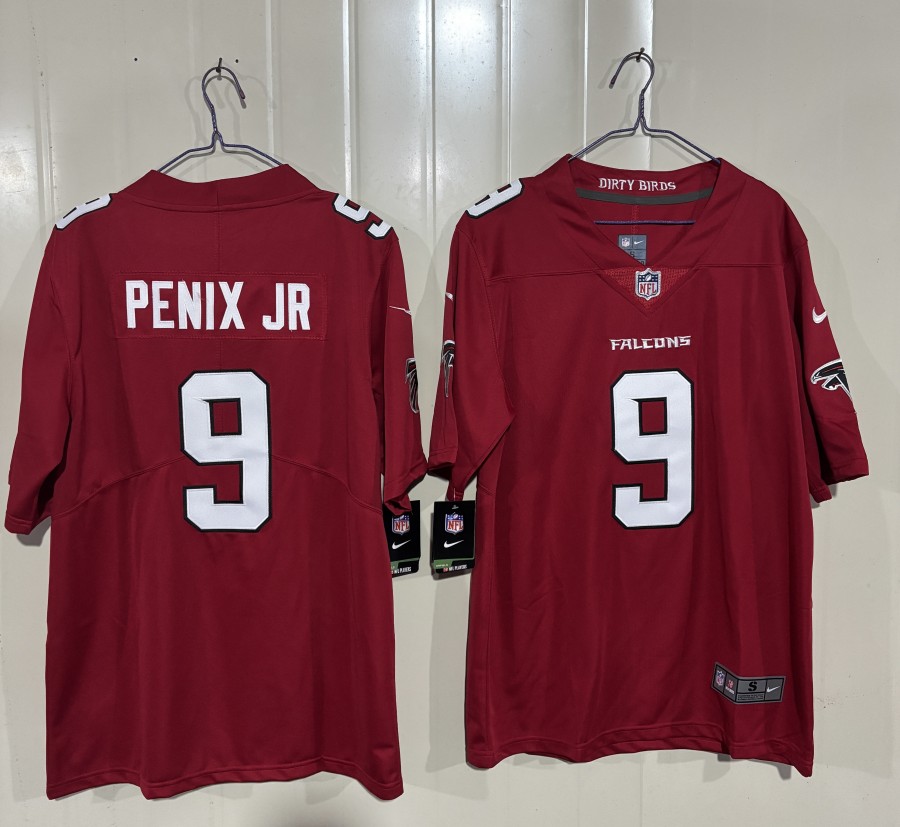 Men's Atlanta Falcons #9 Michael Penix Jr. Red 2026 New Vapor Untouchable Limited Stitched Football Jersey
