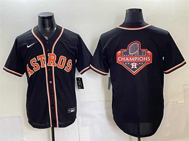 Men's Houston Astros Team Big Logo 2026 Fashion Replica Black Out Stitched MLB Baseball Jersey