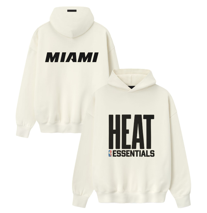 Men's Miami Heat Cream Pullover Hoodie
