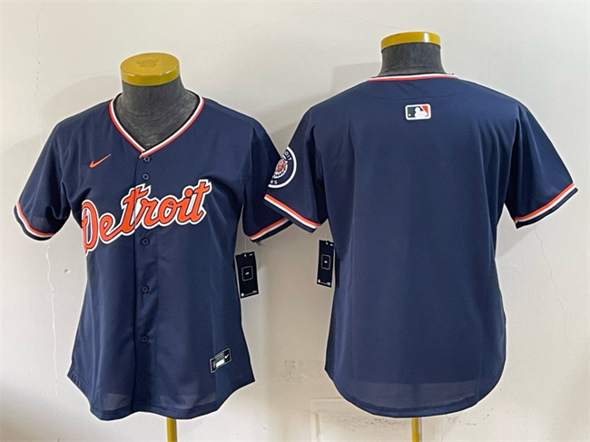 Women's Detroit Tigers Blank Navy 2026 Alternate Vapor Premier Limited Stitched Baseball Jersey(Run Small)