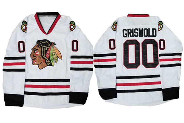 Women's Chicago Blackhawks #00 Clark Griswold White Stitched Jersey