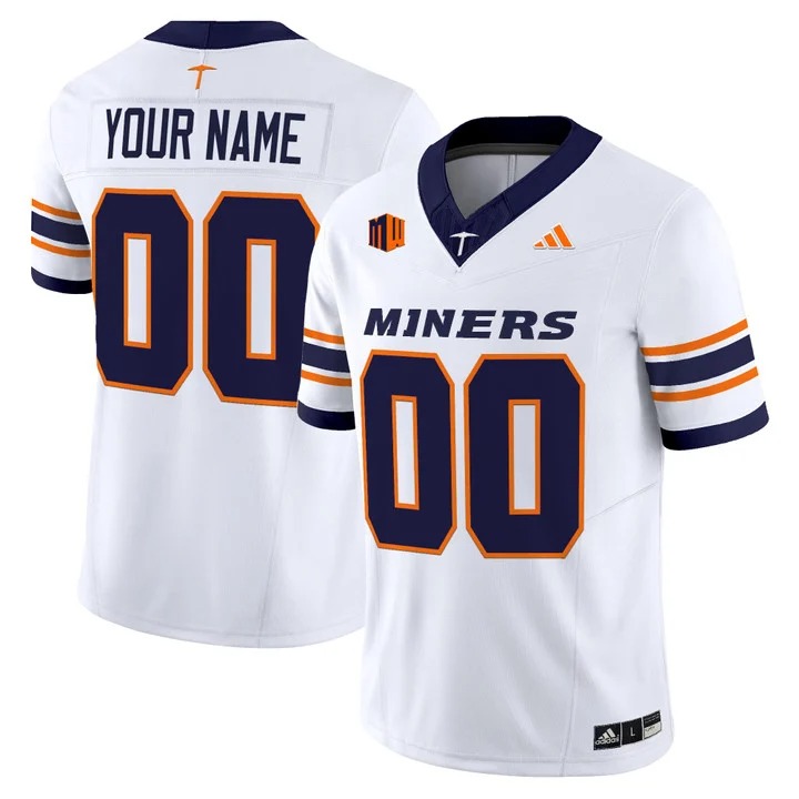 UTEP Miners 2026 Vapor Limited Custom Jersey White - All Stitched