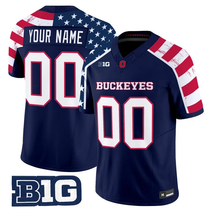 Ohio State Buckeyes America 250 Edition Vapor Limited Custom Jersey - Stitched