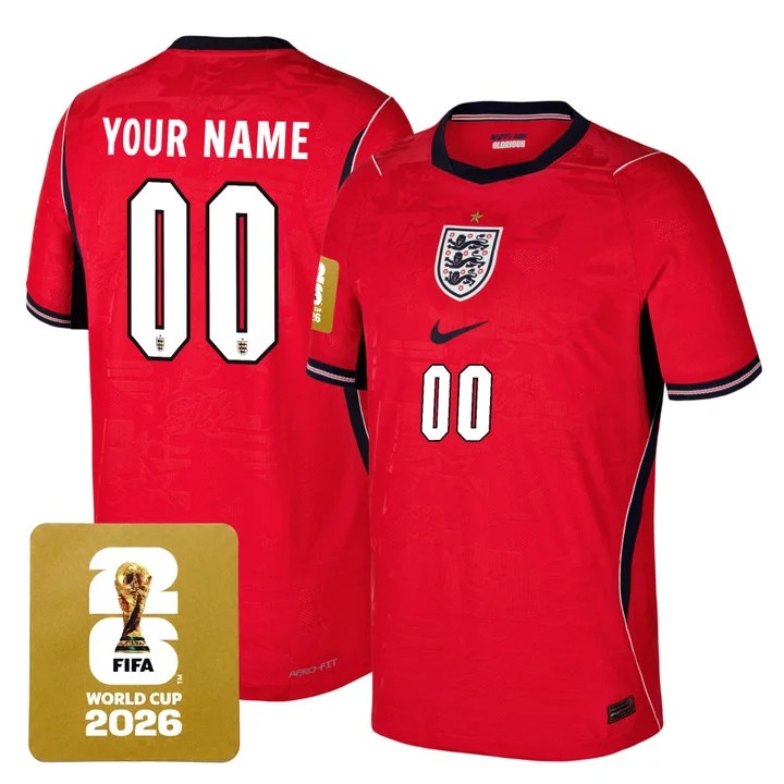 England 2026 World Cup National Team Custom Jersey Red