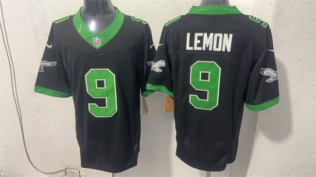 Men's Philadelphia Eagles  #9 Makai Lemon Black 2026 Draft F.U.S.E Vapor Untouchable Limited Stitched Football Jersey