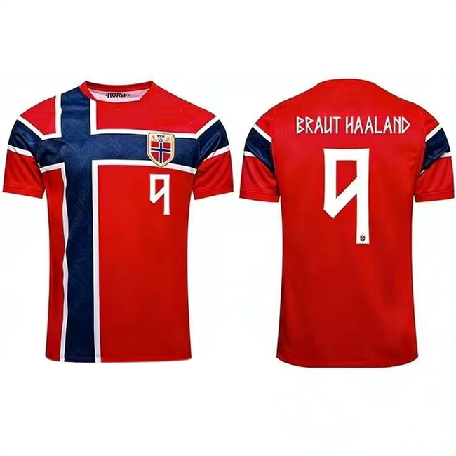 Men's Norway #9 Alexander Isak 2026 World Cup Red Home Soccer Jersey Suit