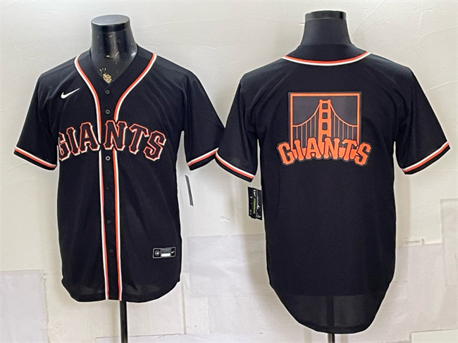 Men's San Francisco Giants Team Big Logo 2026 Fashion Replica Black Out Stitched Baseball Jerseys