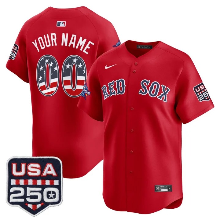 Men's Boston Red Sox Active Player Custom Red 2026 All-Star Edition Stars & Stripes Stadium Pick-A-Player Stitched Baseball Jersey