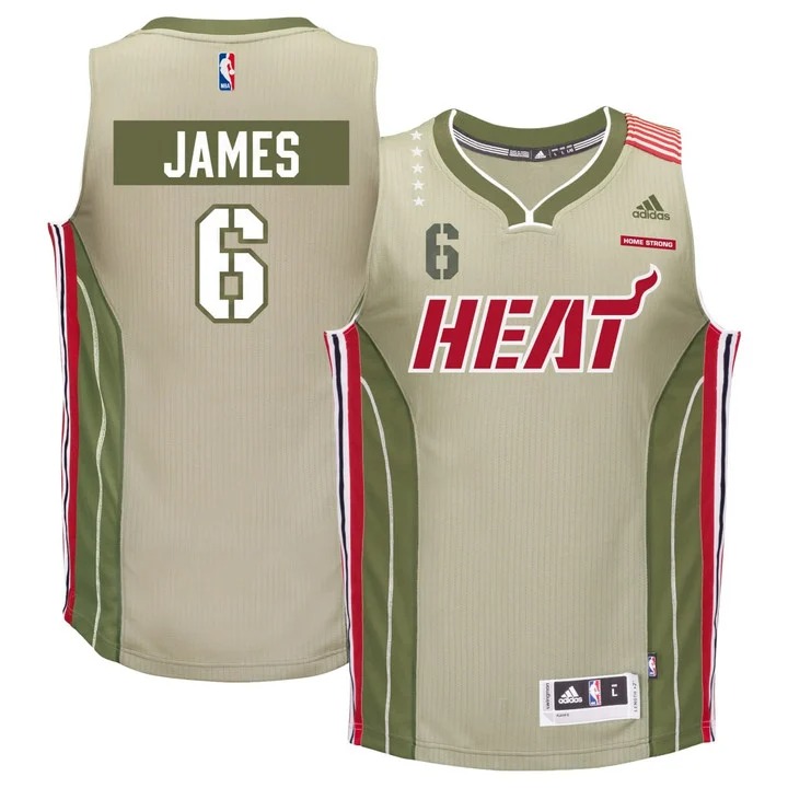 LeBron James #6 Miami Heat Home Strong Jersey - All Stitched