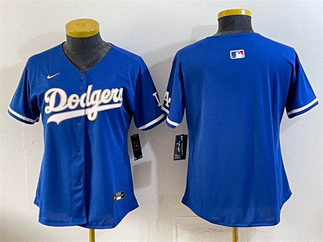 Women's Los Angeles Dodgers Blank Royal Limited Stitched Baseball Jersey(Run Small)