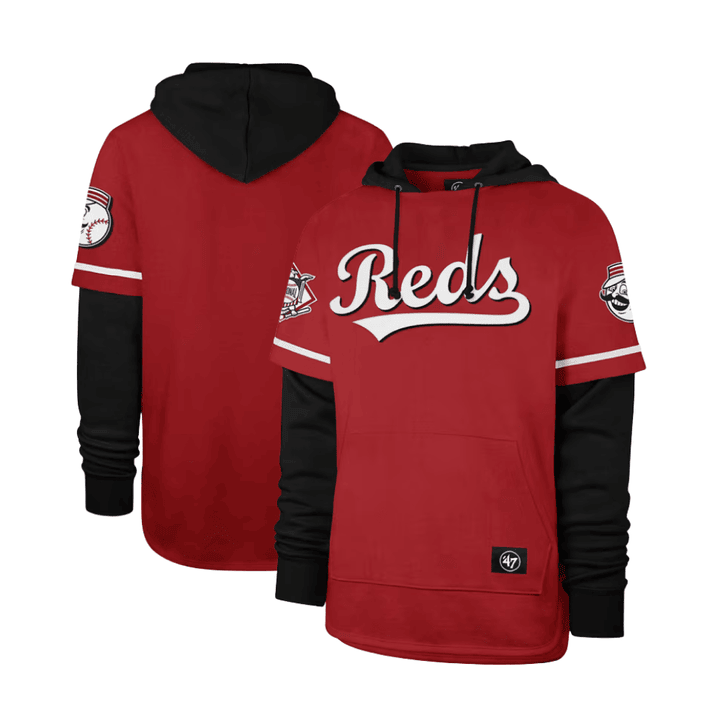 Cincinnati Reds Pullover Red Hoodie - All Stitched