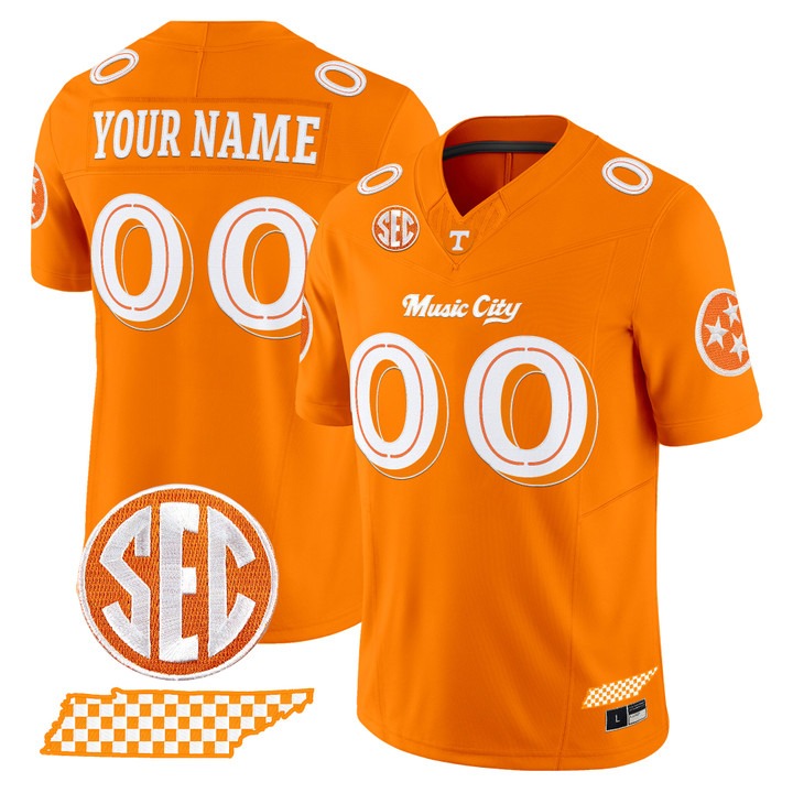Tennessee Volunteers 'Music City Edition' Vapor Limited Custom Jersey Orange - All Stitched