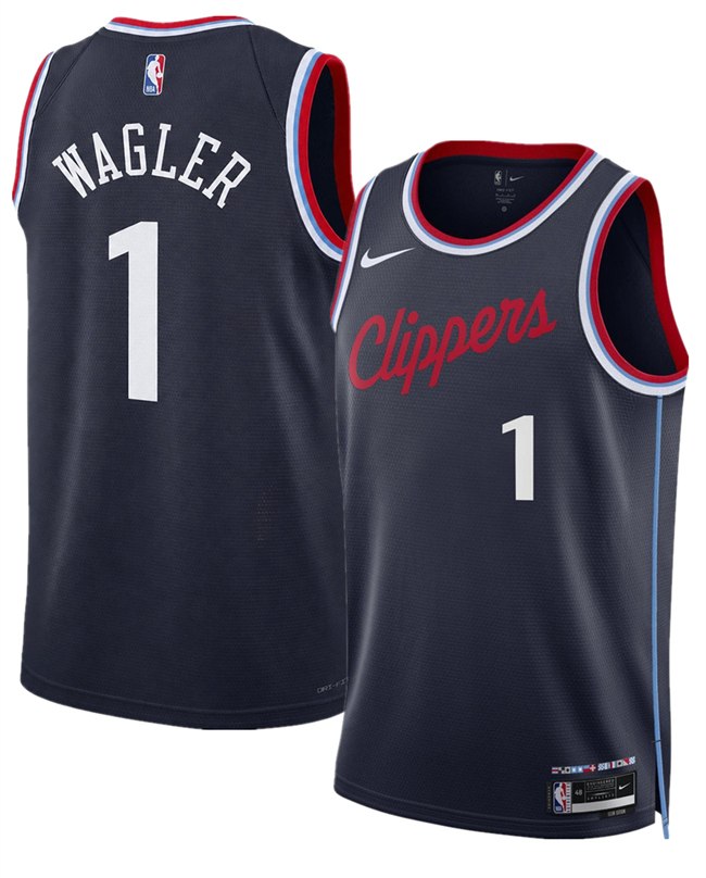 Men's Philadelphia 76ers #1 Keaton Wagler Navy 2026 Draft City Edition Stitched Jersey