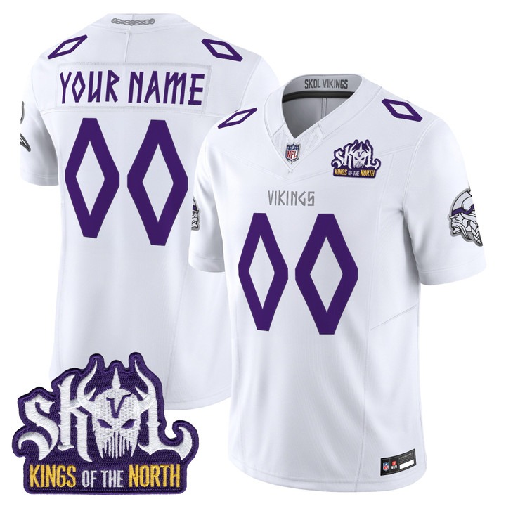 Minnesota Vikings Norse Heritage Edition Kings Of The North Patch Vapor Limited Custom Jersey Winter Warrior - All Stitched