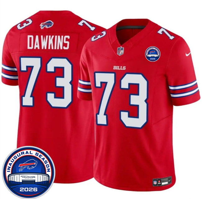 Men's Buffalo Bills #73 Dion Dawkins Red F.U.S.E. 2026 Inaugural Season at Highmark Stadium Stitched Football Jersey