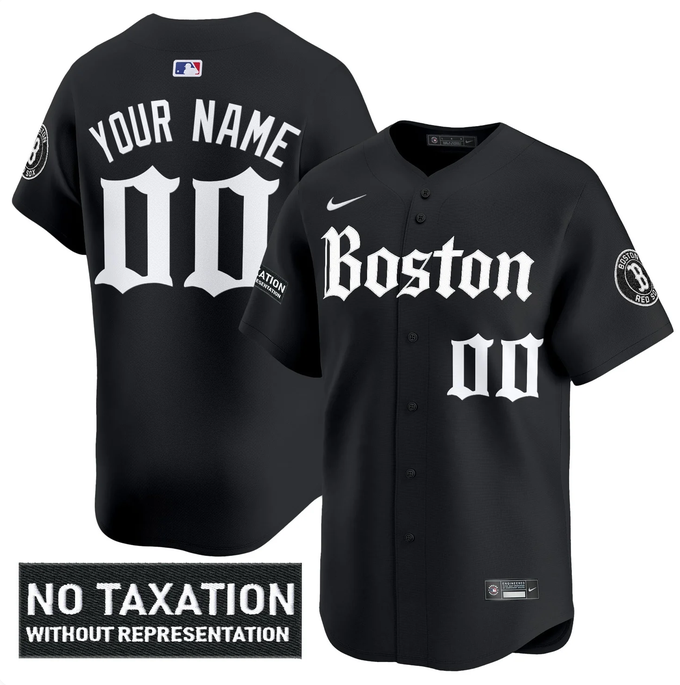 Men's Women's Youth Boston Red Sox Custom Black 'Retro Newspaper Edition' Vapor Premier Limited Stitched Baseball Jersey
