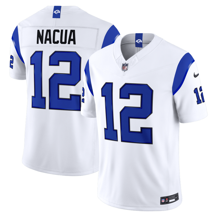 Puka Nacua #12 Los Angeles Rams White Jersey - All Stitched