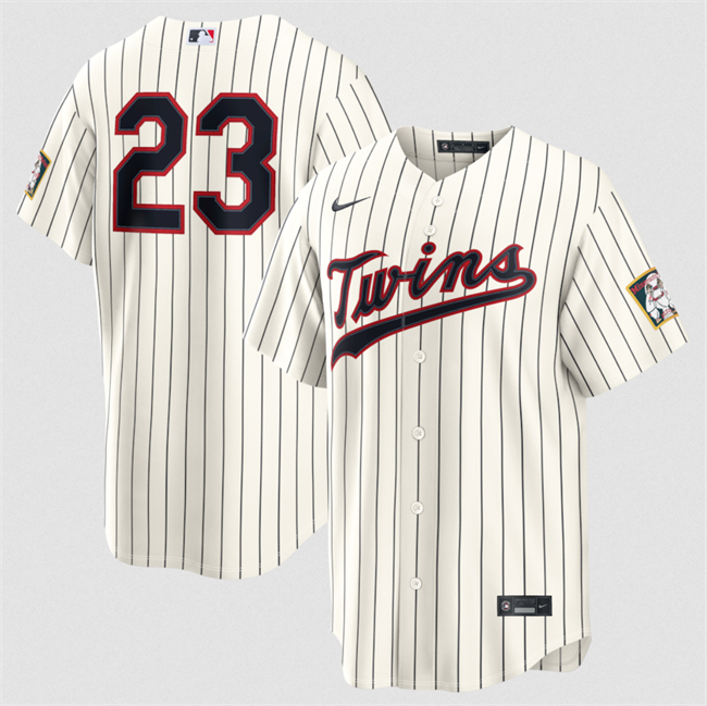 Men's Minnesota Twins #23 Royce Lewis Cream 2026 Field of Dreams Stadium NO NAME Stitched Baseball Jersey