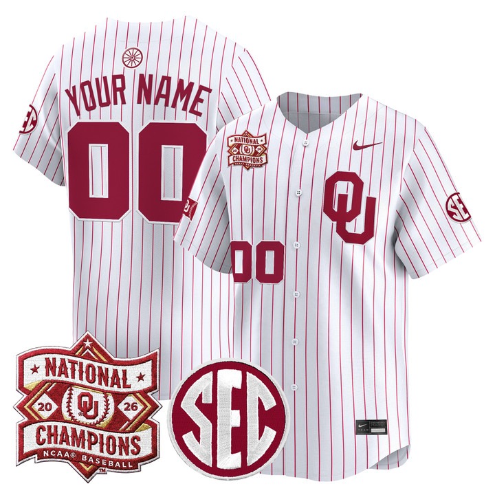 Oklahoma Sooners Custom White SEC & 2026 National Champions Patch Vapor Premier Limited Stitched Jersey
