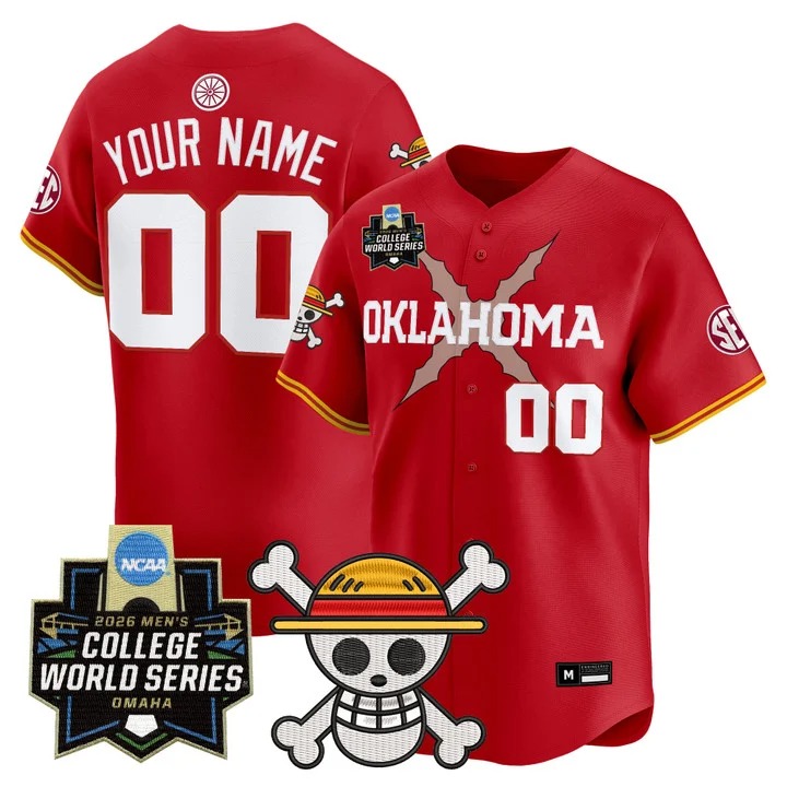 Oklahoma Sooners Red 2026 World Series x One Piece Vapor Premier Limited Custom Jersey - All Stitched