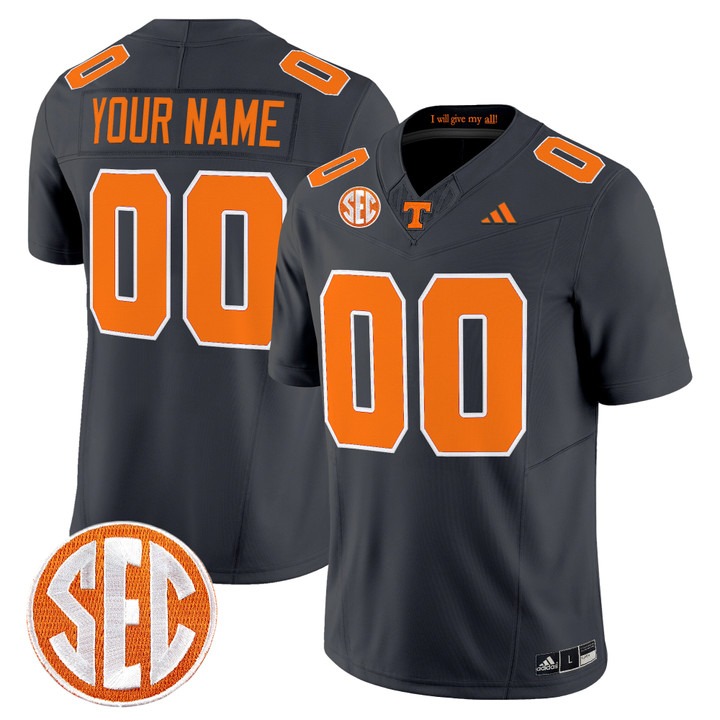 Tennessee Volunteers 2026 Vapor Limited Custom Jersey Smokey Grey - All Stitched