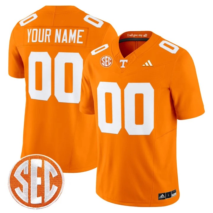 Tennessee Volunteers 2026 Vapor Limited Custom Jersey Orange - All Stitched