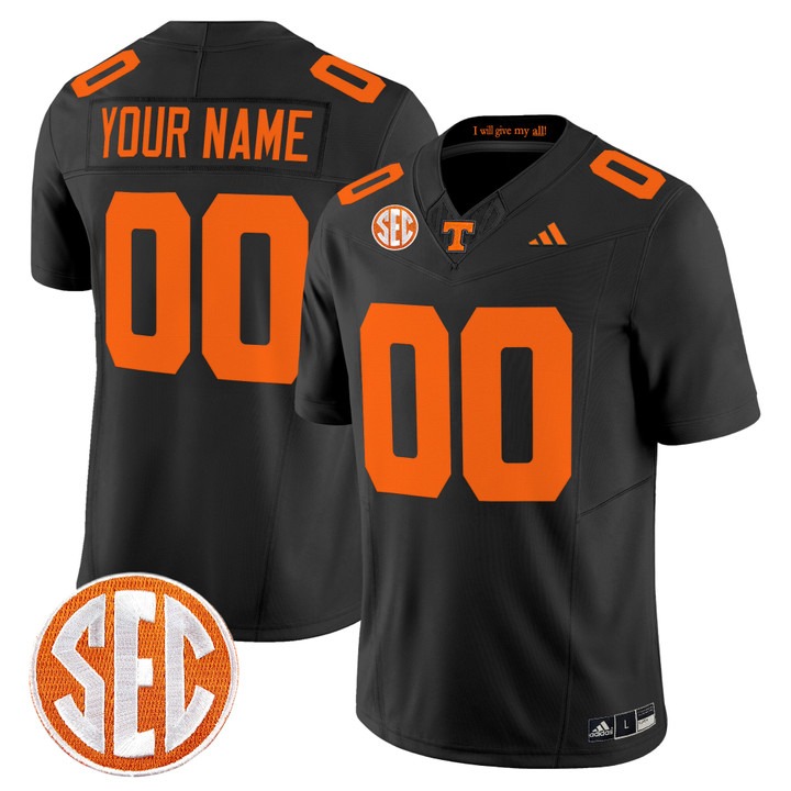 Tennessee Volunteers 2026 Vapor Limited Custom Jersey Black - All Stitched