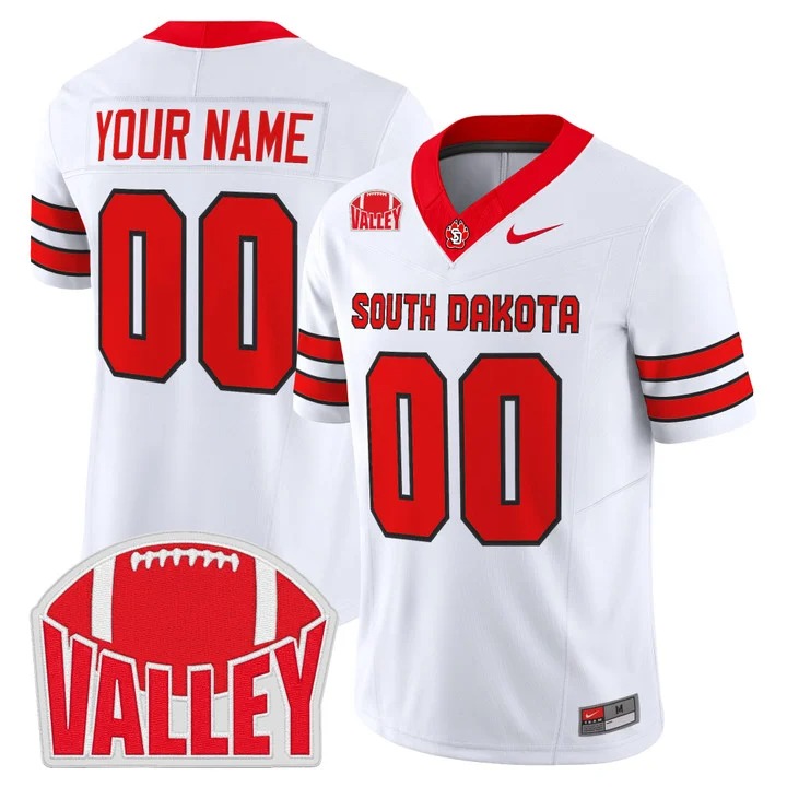 South Dakota Coyote 2026 Vapor Limited Custom Jersey White - All Stitched