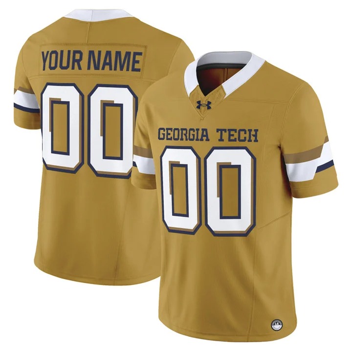 Georgia Tech Yellow Jackets Gold 2026 Vapor Limited Custom Jersey - All stitched