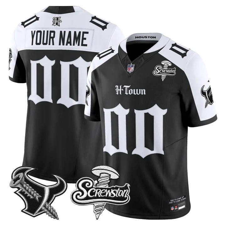 Houston Texans DJ Screw Vapor Limited Custom Alternate Jersey - Gothic Edition - All Stitched
