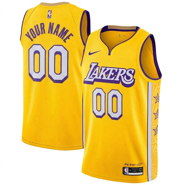 Los Angeles Lakers 2019-20 City Edition Jersey - All Stitched