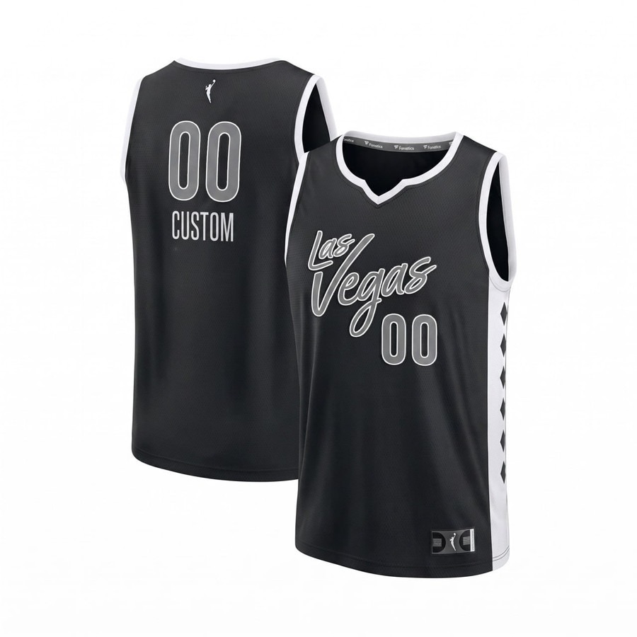 Las Vegas Aces Custom Jersey Black - All Stitched