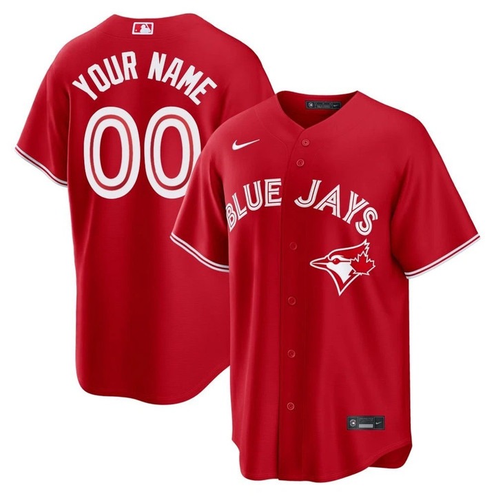 Toronto Blue Jays Red Custom Jersey - All Stitched