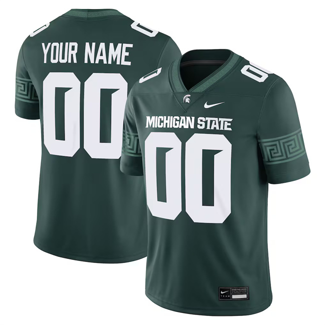 Michigan State Spartans Custom Green Vapor Limited Stitched Football Jersey