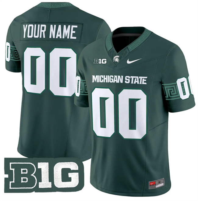 Michigan State Spartans Custom Green F.U.S.E. 2025 Vapor Limited Stitched Football Jersey