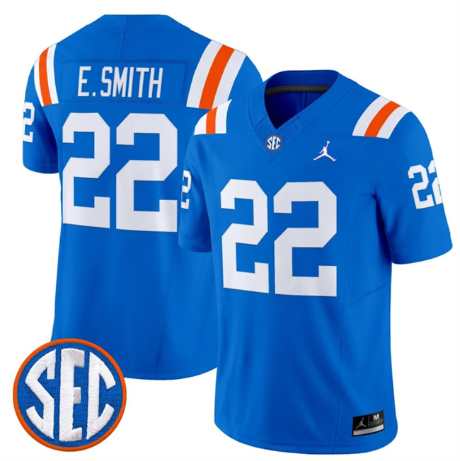 Men's Florida Gators #22 Emmitt Smith Royal '1960s Throwback' F.U.S.E. Vapor Limited Stitched Football Jersey
