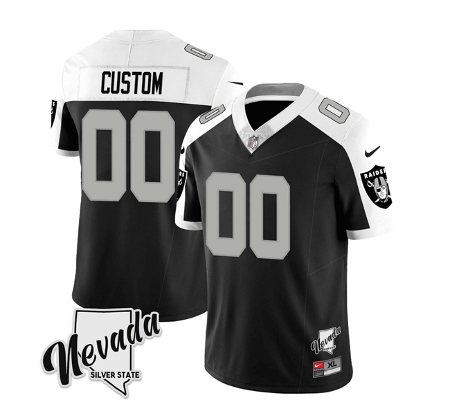 Youth Las Vegas Raiders Custom Black 2023 F.U.S.E Vapor Untouchable Limited Stitched Football Jersey