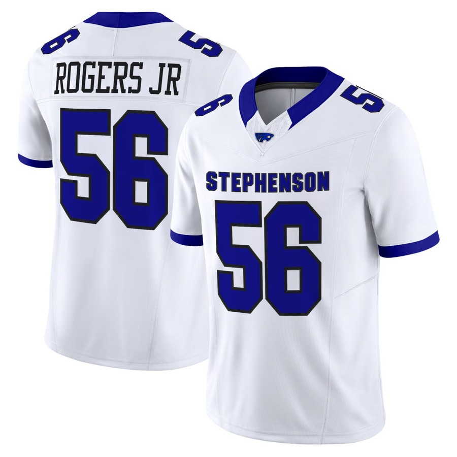 ROGERS JR #56 Stephenson High School Jersey White - All Stitched