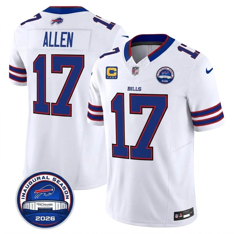 Josh Allen Buffalo Bills Inaugural Season 4-Star Patch Jersey - All Stitched