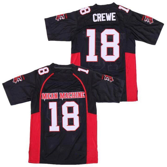 Men's Mean Machine #18 Paul Crewe Black Stitched Jersey