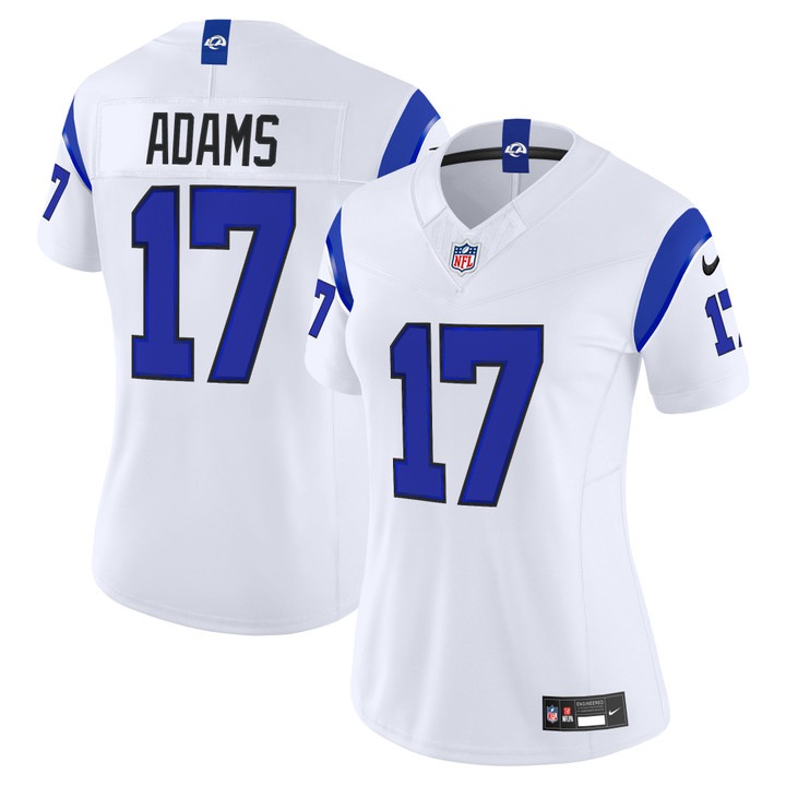 Women's Los Angeles Rams #17 Davante Adams Davante Adams White Fearsome 2026 F.U.S.E. Vapor Limited Stitched Football Jersey(Run Small)