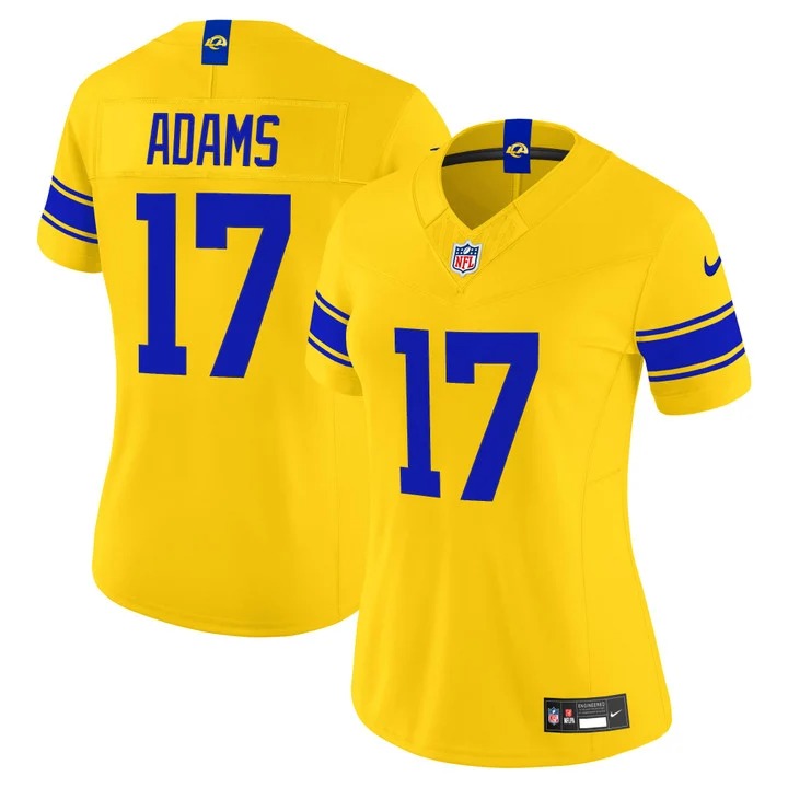 Women's Los Angeles Rams #17 Gold Classic Sol 2026 F.U.S.E. Vapor Limited Stitched Football Jersey(Run Small)
