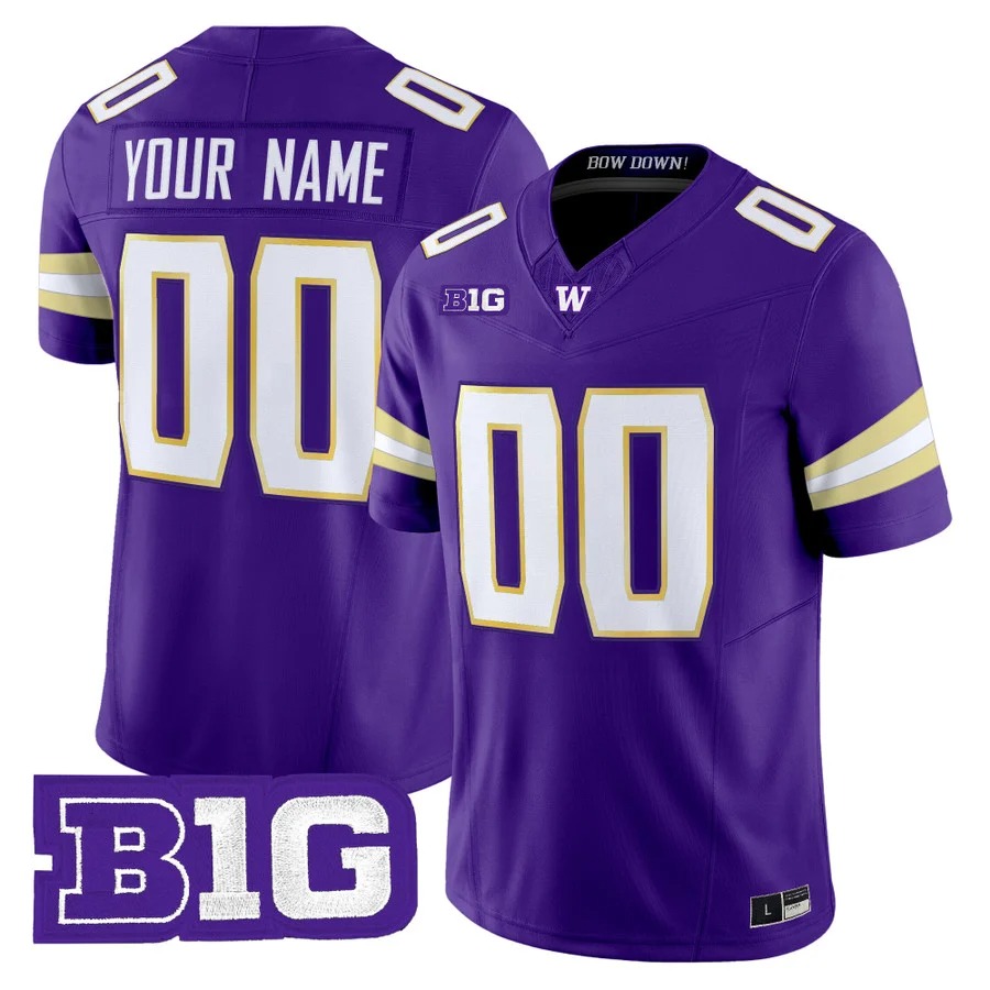 Washington Huskies 2026 Vapor Limited Custom Jersey Purple - All Stitched