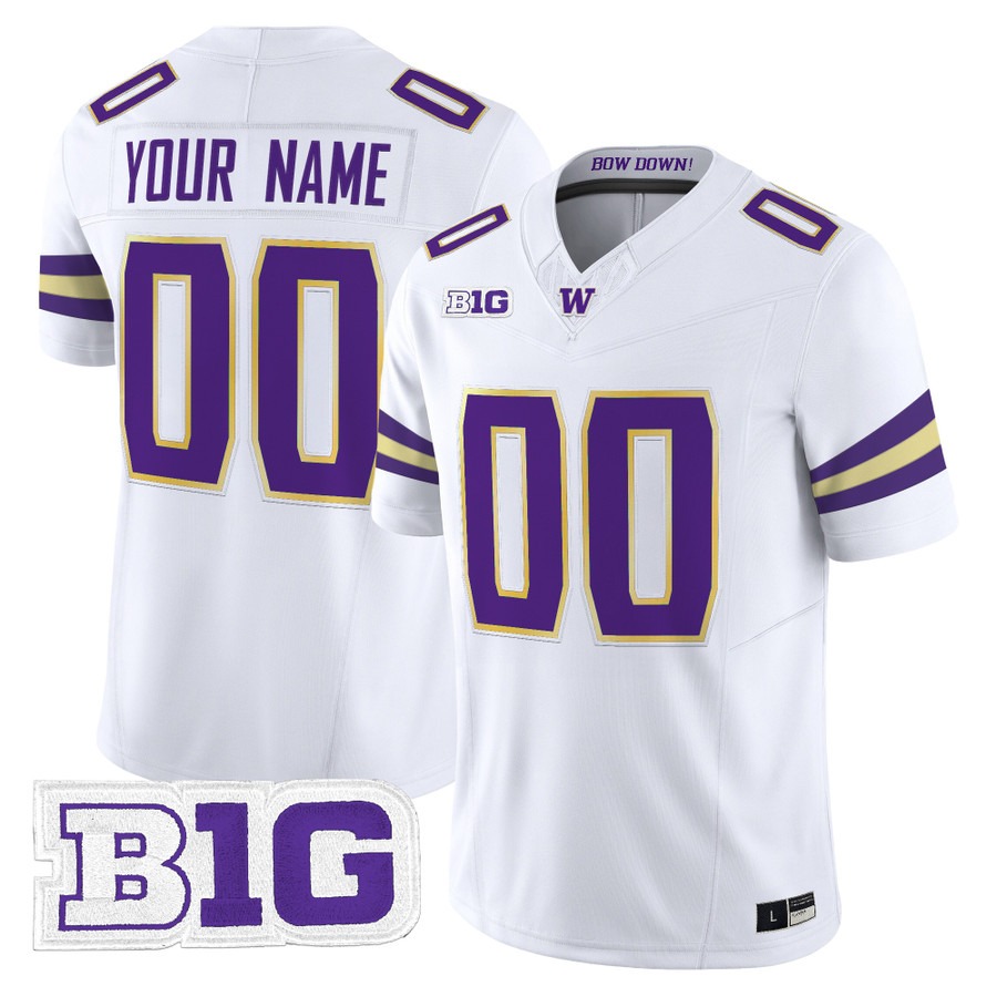Washington Huskies 2026 Vapor Limited Custom Jersey White - All Stitched
