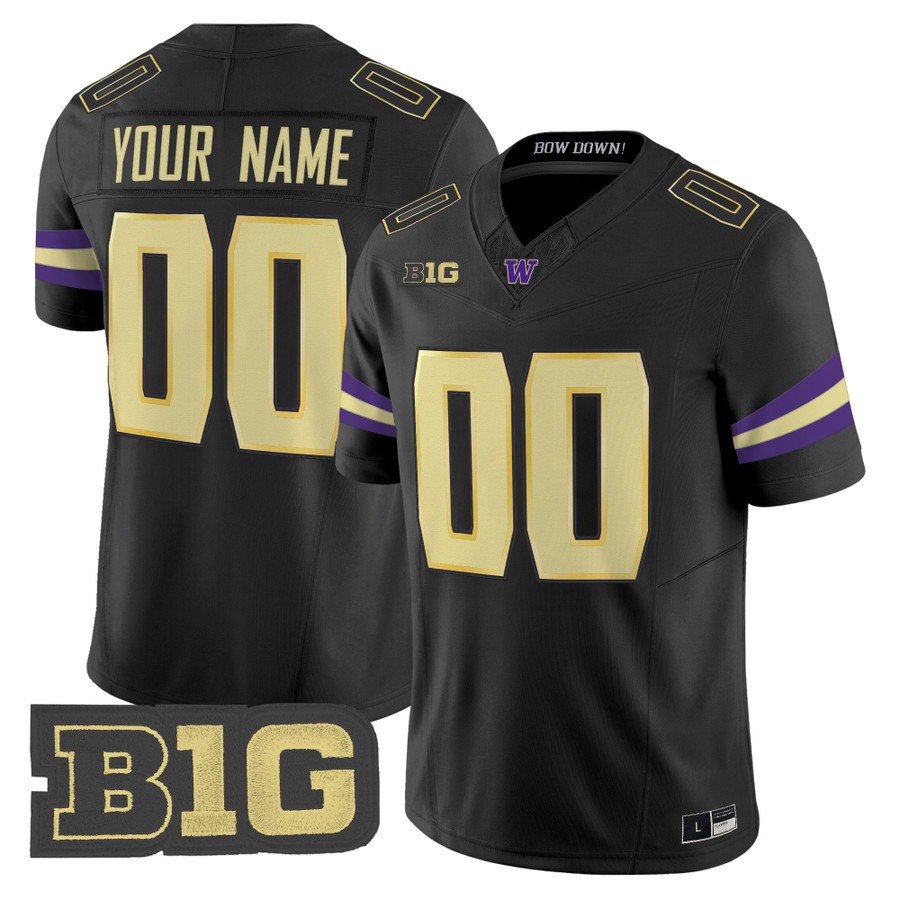 Washington Huskies 2026 Vapor Limited Custom Jersey Black - All Stitched