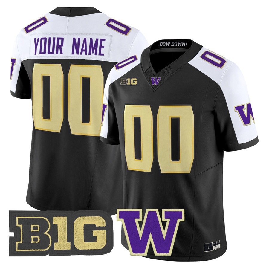 Washington Huskies 2026 Vapor Limited Custom Jersey Black Alternate - All Stitched