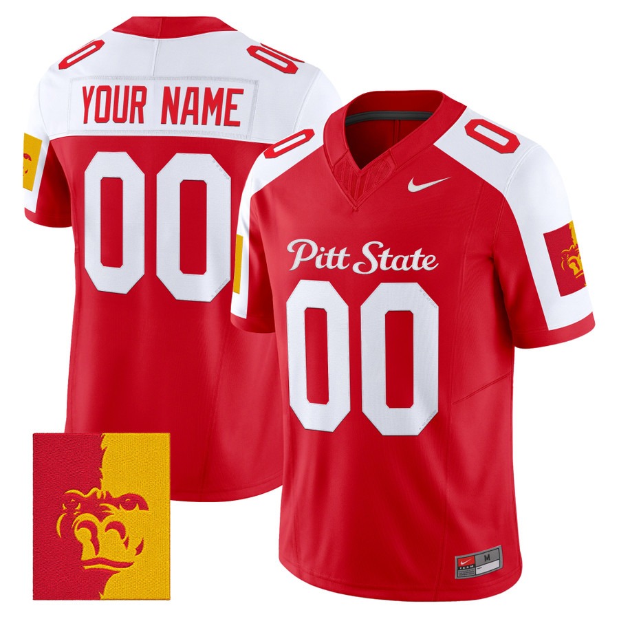 Pittsburg State Athletics 2026 Vapor Limited Custom Jersey Red Alternate - All Stitched