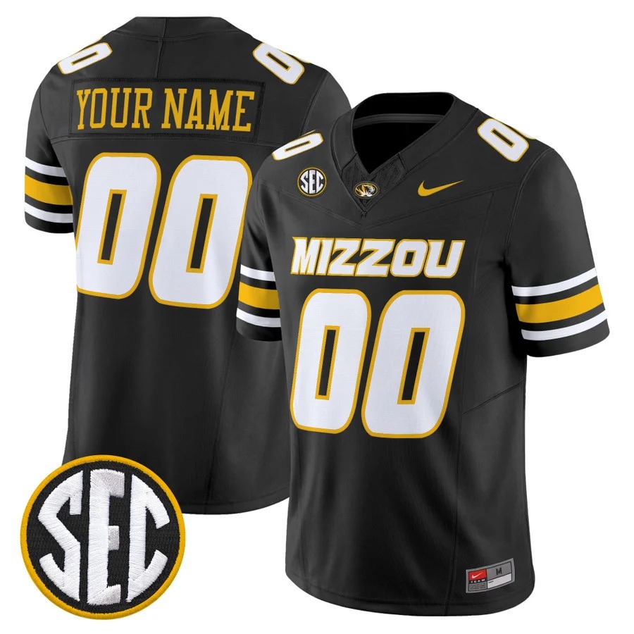 Missouri Tigers 2026 Vapor Limited Custom Jersey Black - All Stitched