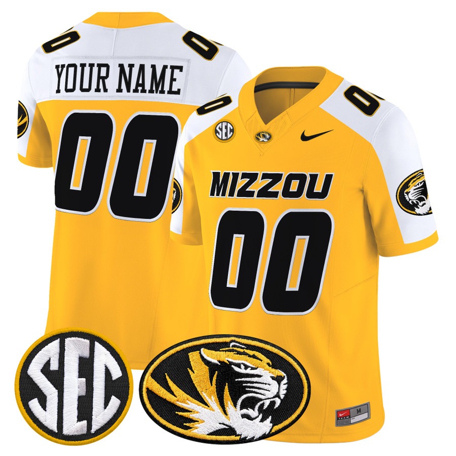 Missouri Tigers 2026 Vapor Limited Custom Jersey Gold Alternate - All Stitched