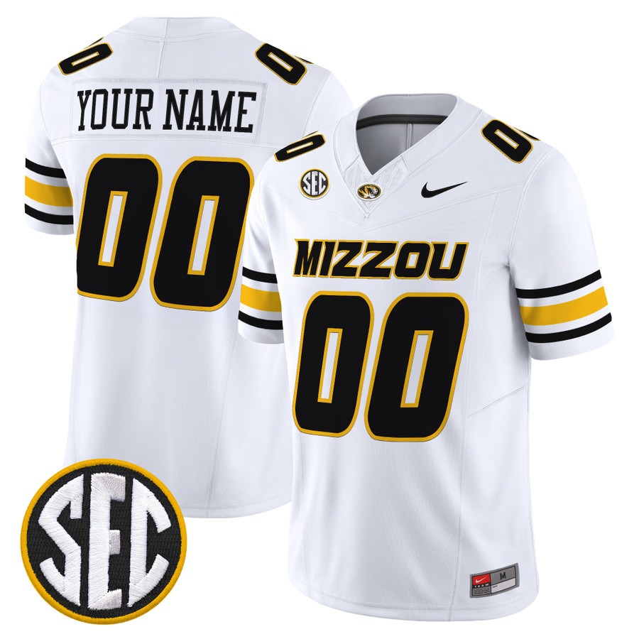 Missouri Tigers 2026 Vapor Limited Custom Jersey White - All Stitched